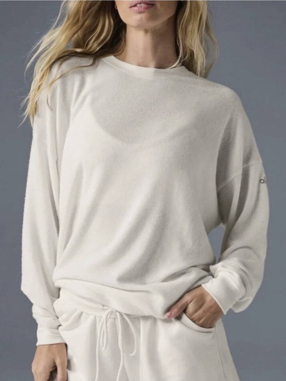 NWT ALO Soho Pullover Ivory Size XS